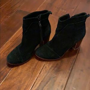 TOMS Suede heeled booties